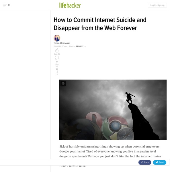How to Commit Internet Suicide and Disappear from the Web Forever