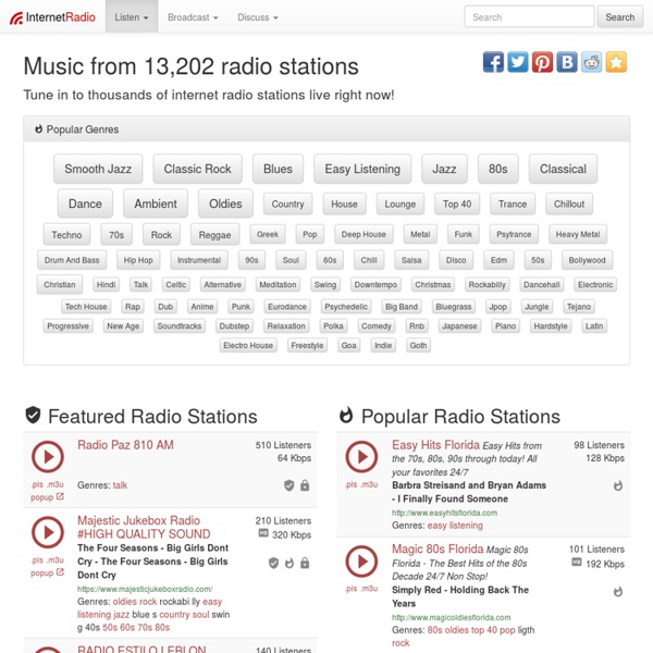 Internet Radio Stations and Servers