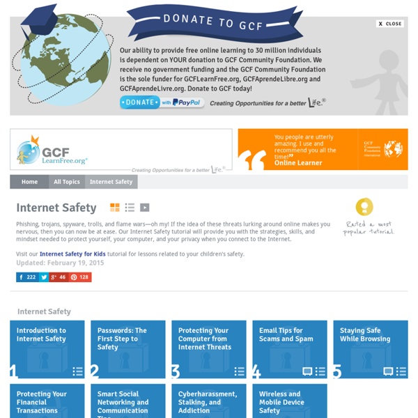 Free Internet Safety Tutorial at GCFLearnFree