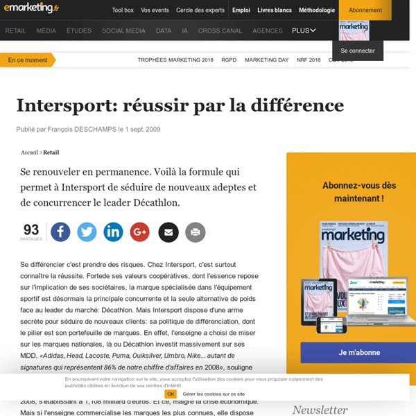 Intersport: réussir par la différence - Portrait d'enseigne