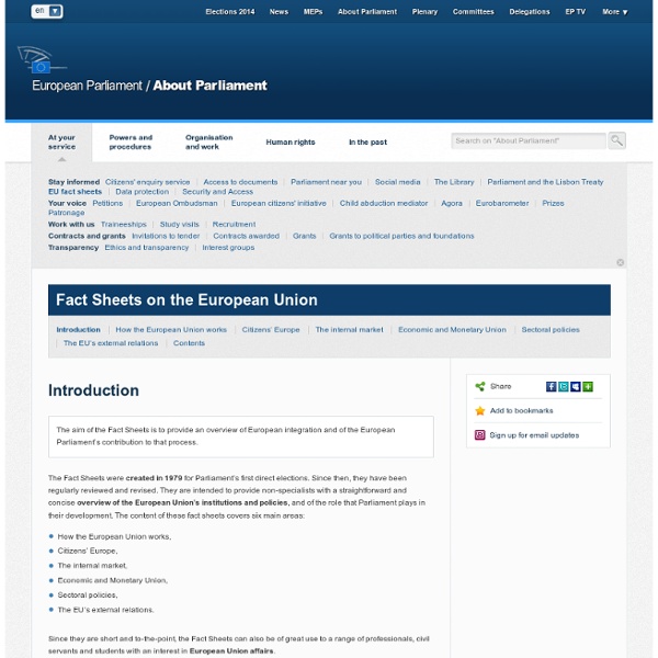 FACTSHEETS on the EU