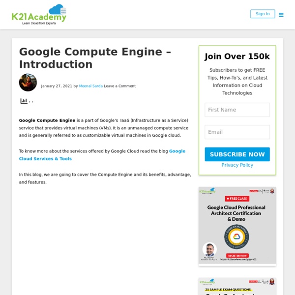 Google Compute Engine: Introduction, Features & Advantages