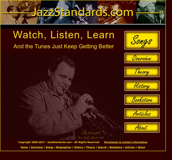 Jazz Standards, Jazz History, Musicology, Biographies and Books