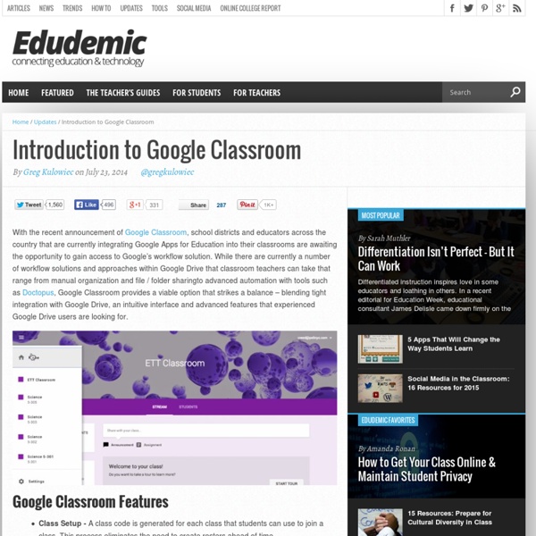 Introduction to Google Classroom