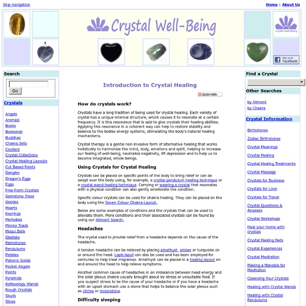 Introduction to Crystal Healing and Crystal Healing Layouts