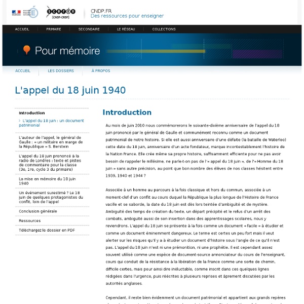 L'appel du 8 Juin 1940