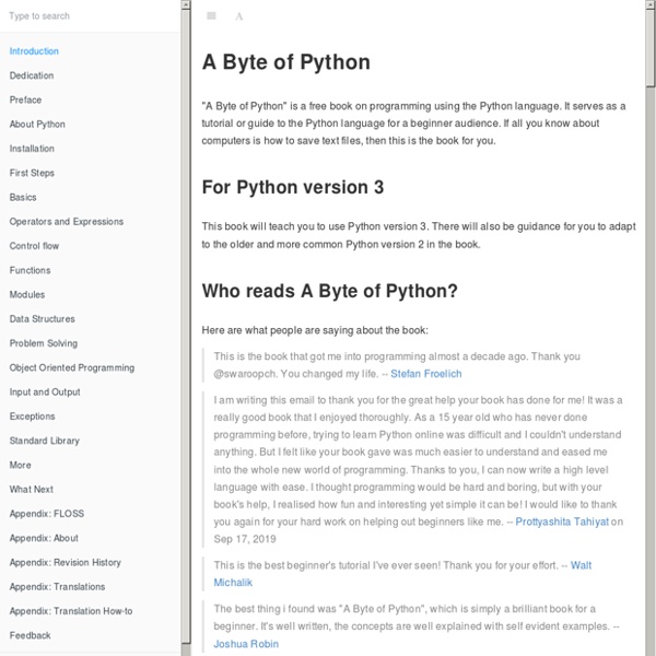 A Byte of Python