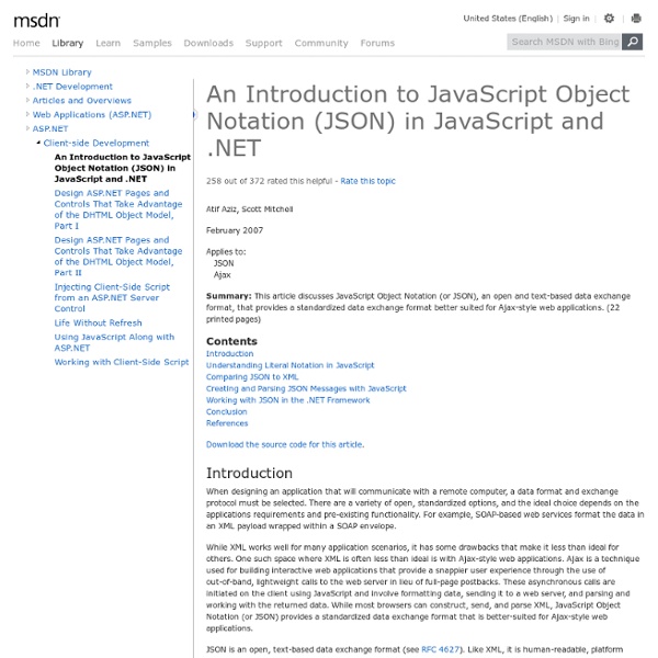 An Introduction to JavaScript Object Notation (JSON) in JavaScri