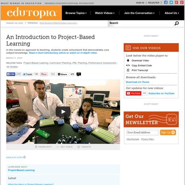 An Introduction to Project-Based Learning