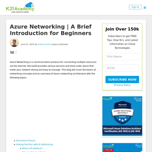 Introduction to Azure Networking