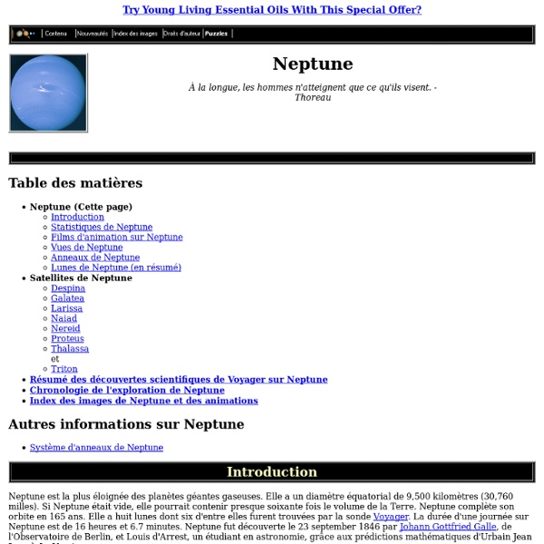 Introduction de la planète Neptune