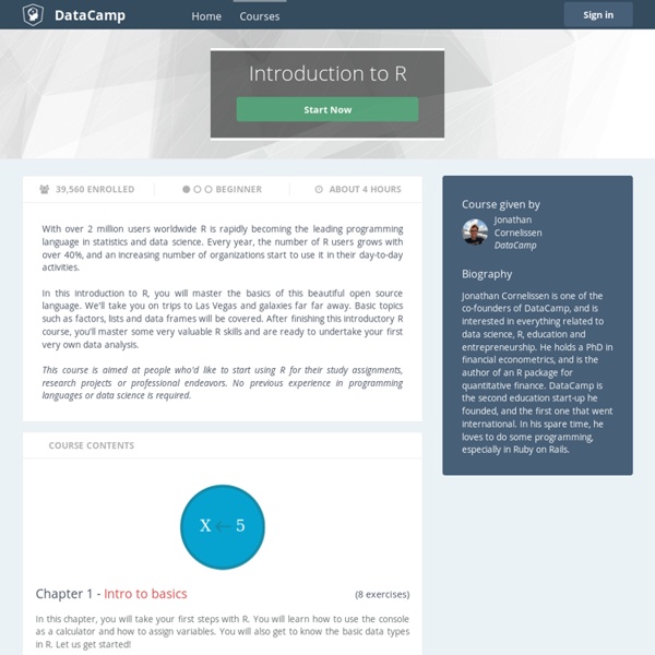 Introduction to R - DataCamp