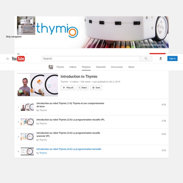 Introduction to Thymio