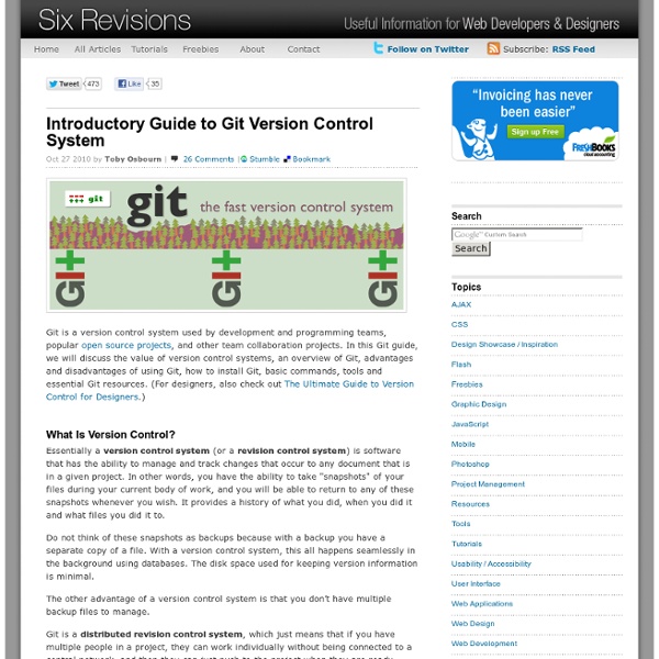 Introductory Guide to Git Version Control System