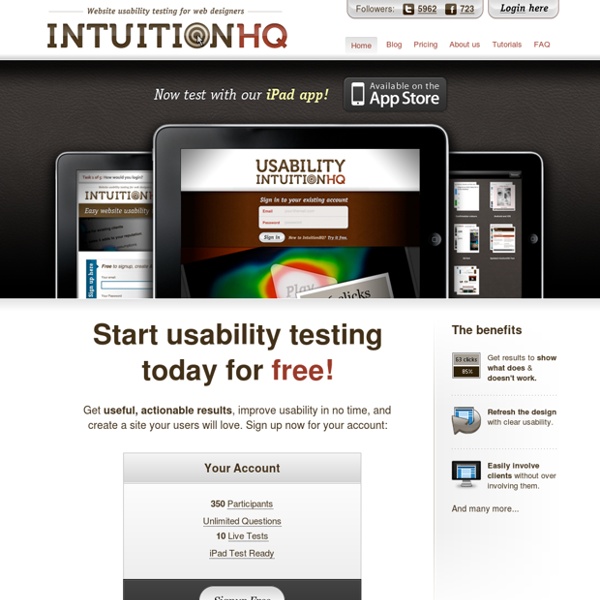 IntuitionHQ - Website Usability Testing