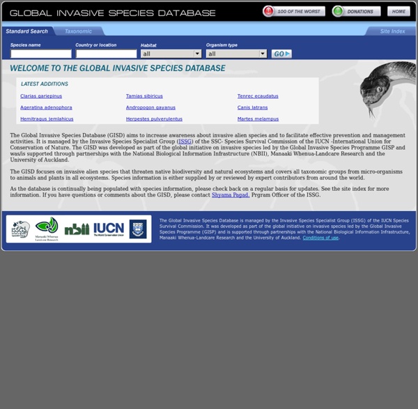 Global Invasive Species Database