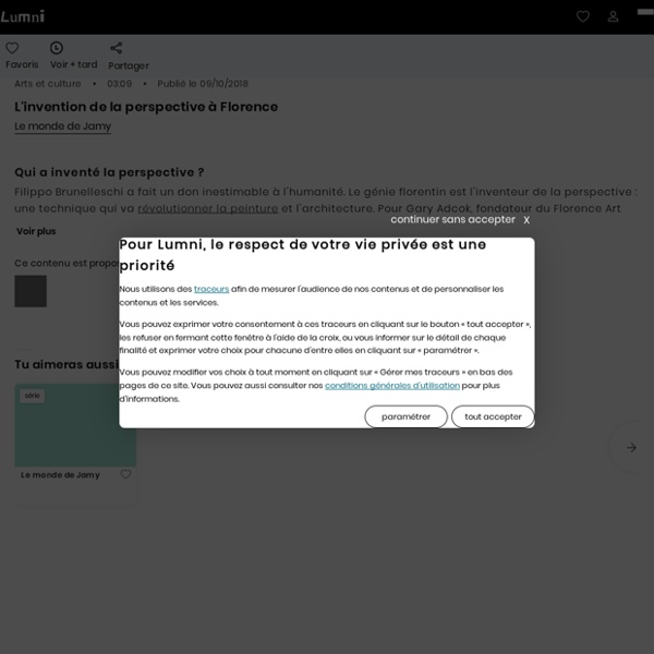 L'invention de la perspective à Florence - Vidéo Arts et culture