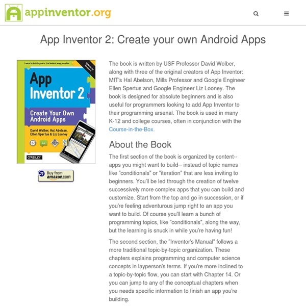 Libro oficial: App Inventor 2: Create your own Android Apps (appinventor.org)