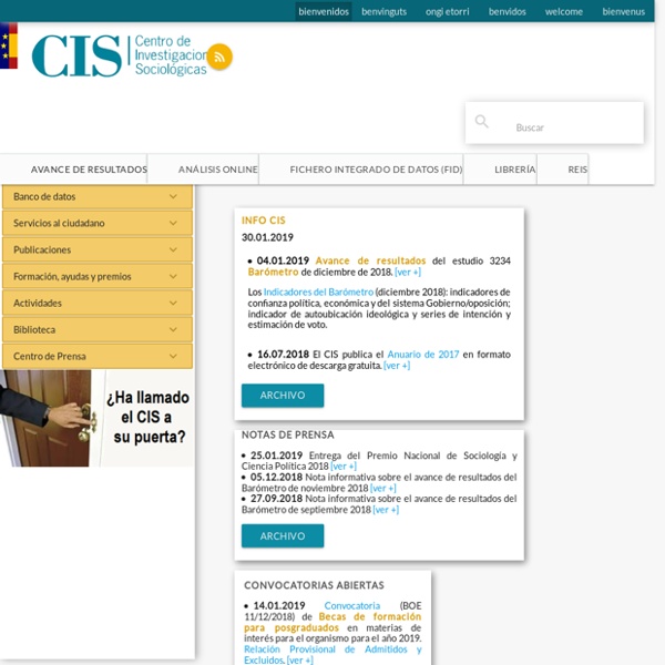·CIS·Centro de Investigaciones Sociológicas·