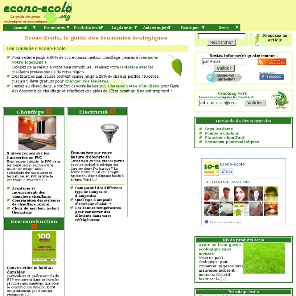 Le guide des économies écologiques