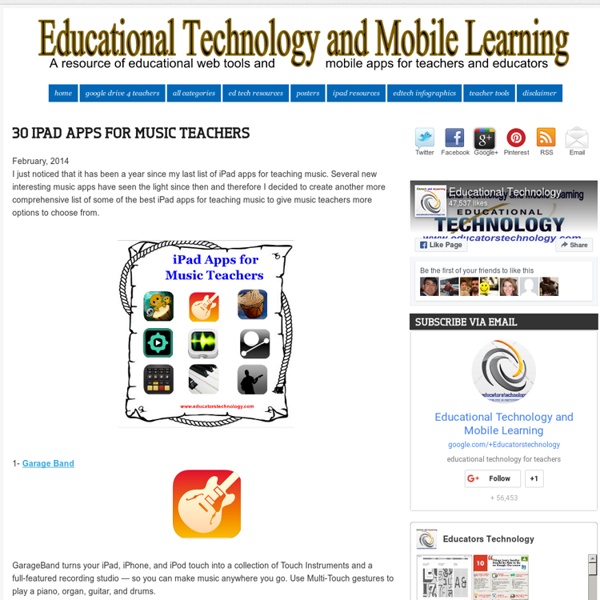 30 iPad Apps for Music Teachers