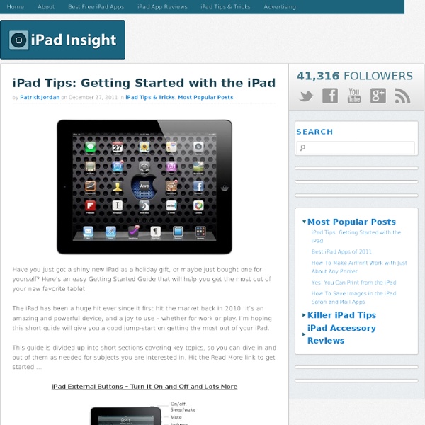 iPad Tips: Getting Started with the iPad