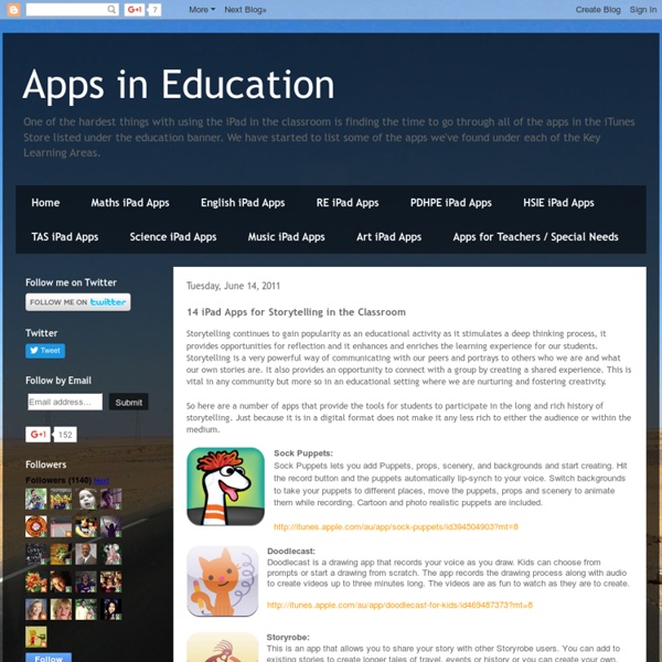 12 iPad Apps for Storytelling in the Classroom