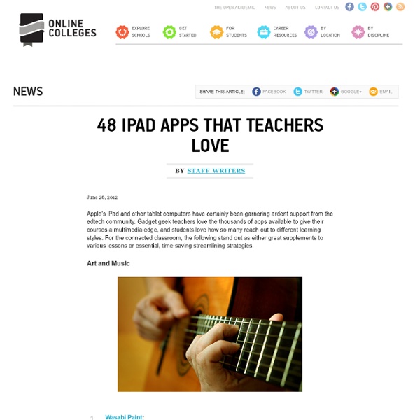 48 iPad Apps That Teachers Love