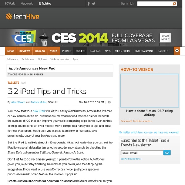 32 iPad Tips and Tricks