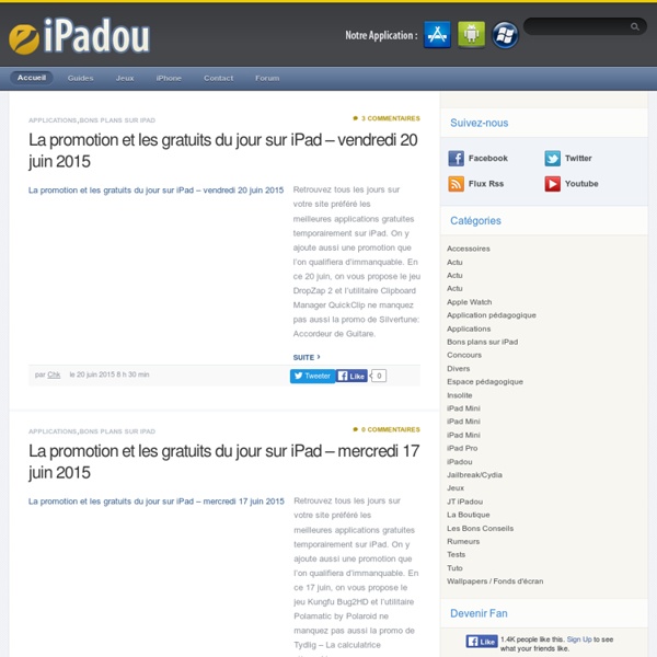 iPadou - Le site référence sur l'iPad et iPad 3, iPad Mini