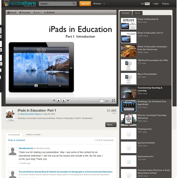 iPads In Education- Part 1