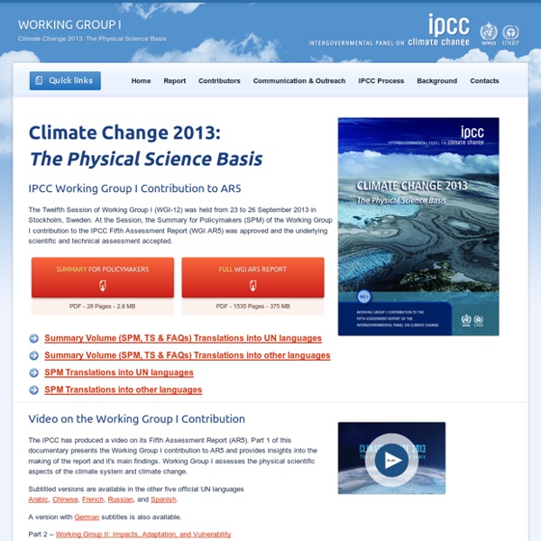 IPCC Working Group I