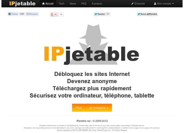 IPJETABLE - Connexion anonyme et sécurisée à Internet