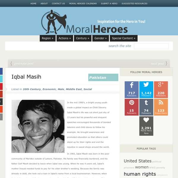 Iqbal Masih - Moral Heroes