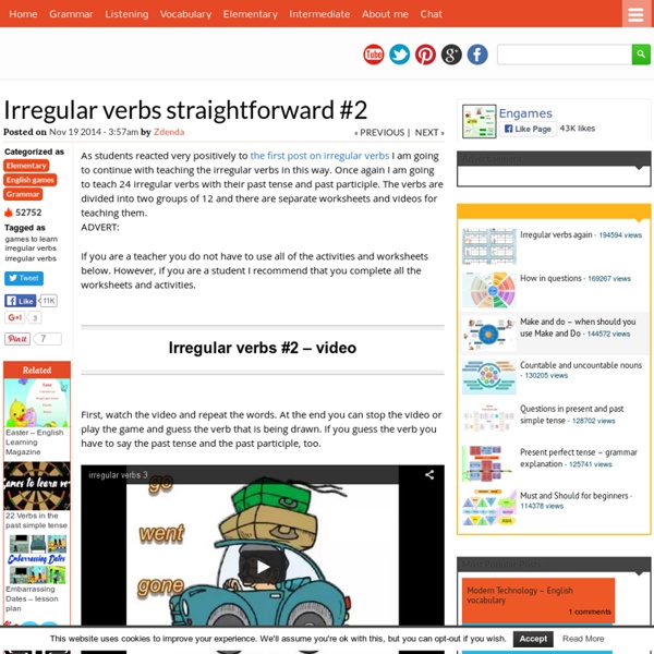 Irregular verbs straightforward #2