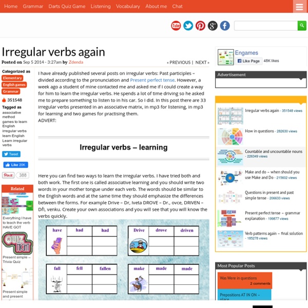 Download Teaching Irregular Verbs Games Software