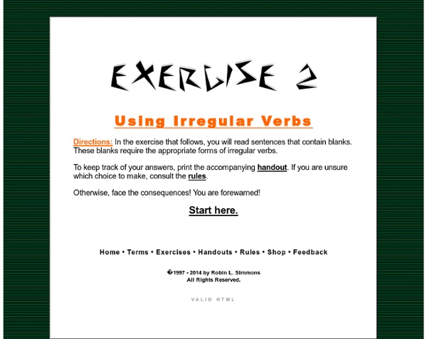 Irregular Verbs — Exercise 2