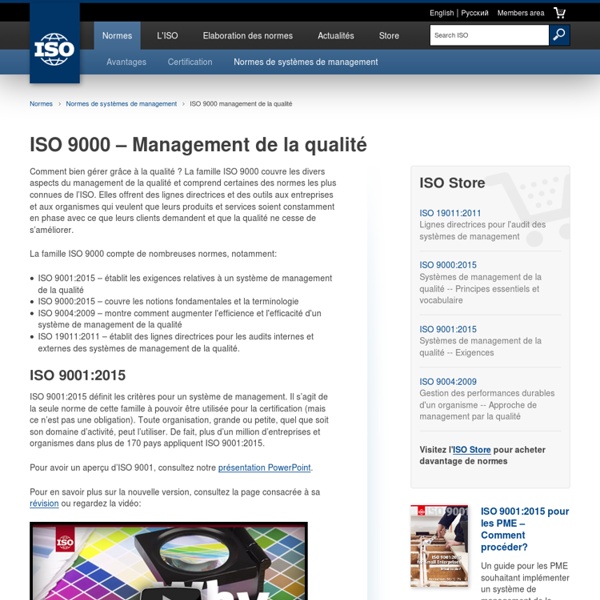 9000 management de la qualité