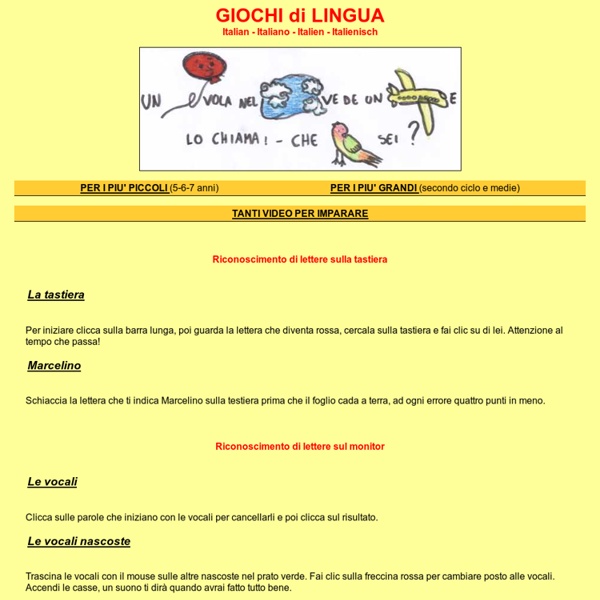Lingua italiana per bambini delle scuole elementari
