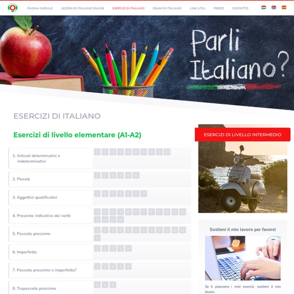 Imparare l'italiano online-corsi,lezioni ed esercizi di italiano