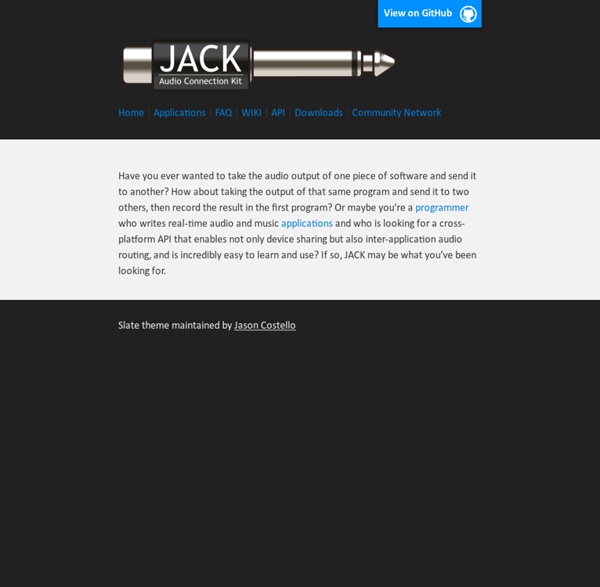 JACK Audio Connection Kit