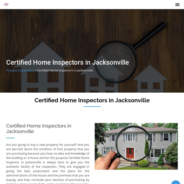 Certified Home Inspectors in Jacksonville