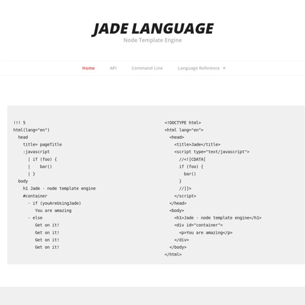 Jade - Template Engine