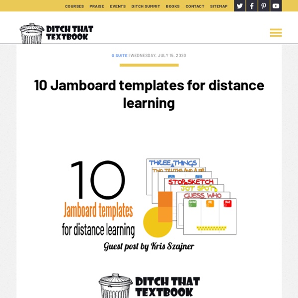 10 Jamboard templates for distance learning