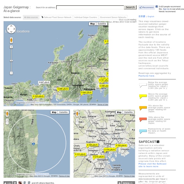 Japan Geigermap: At-a-glance