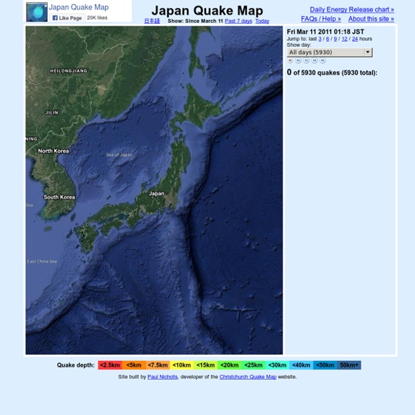 Carte Quake Japon