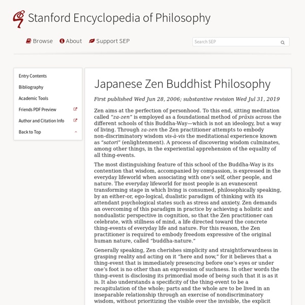 Japanese Zen Buddhist Philosophy