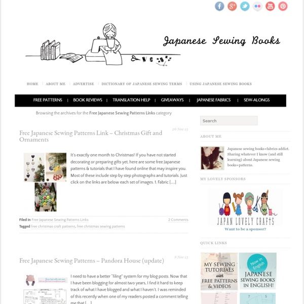 Free Japanese Sewing Patterns Links » Japanese Sewing Books