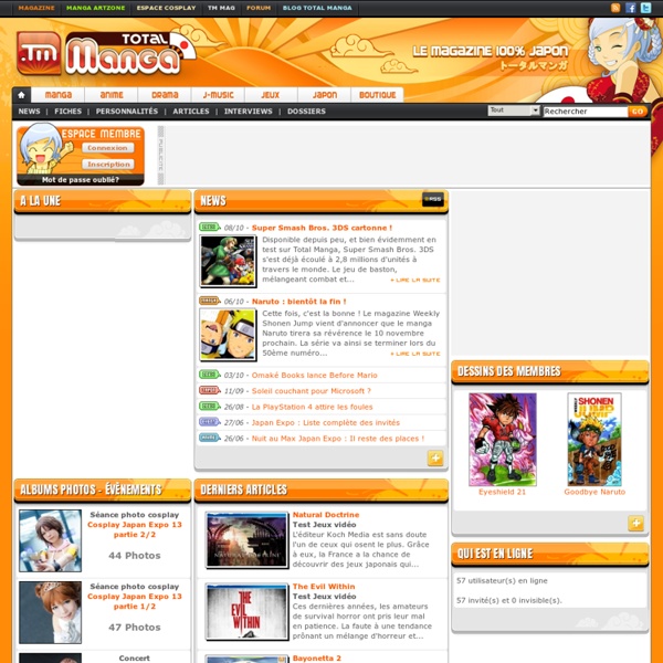 Total Manga - News manga, japanimation, drama, cinéma japonais,