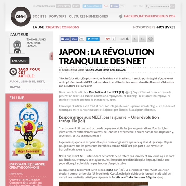 Japon : la révolution tranquille des NEET